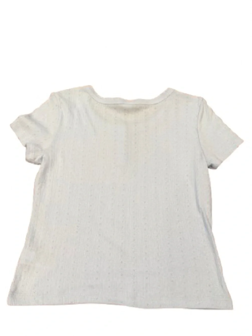 Old Navy Girls Light Blue Short Sleeve Henley Tee with Button Details Size Large